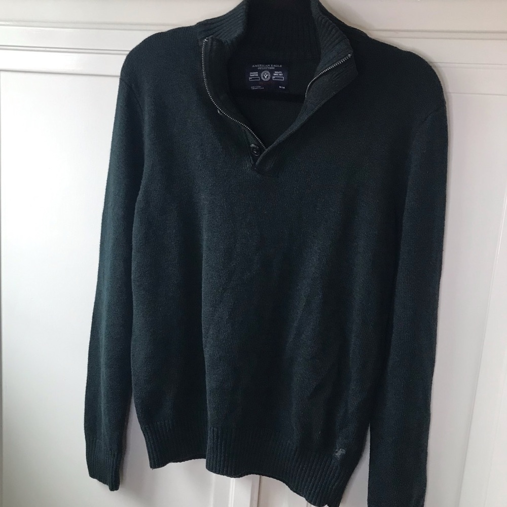 American Eagle Athletic Fit Quarter Zip Sweater M - Picture 7 of 8